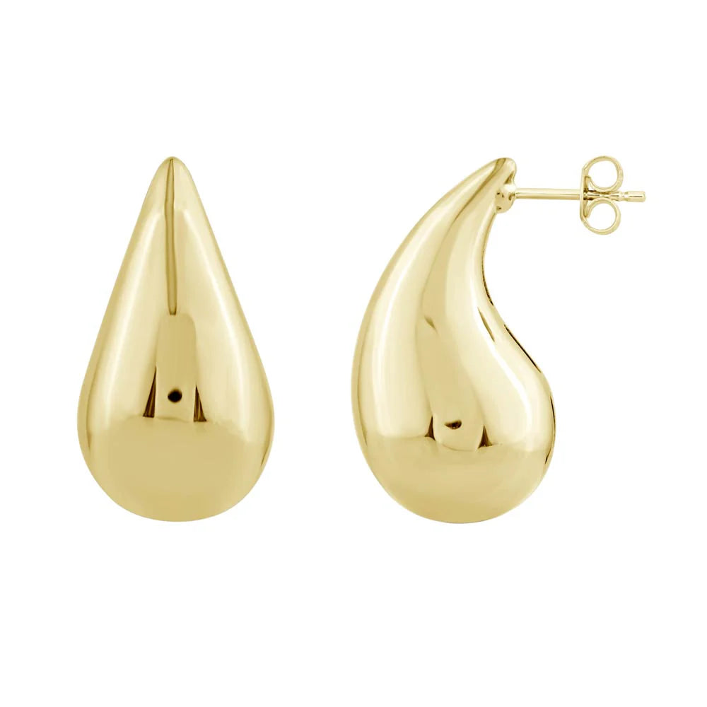 14kt yellow gold medium drop earrings
