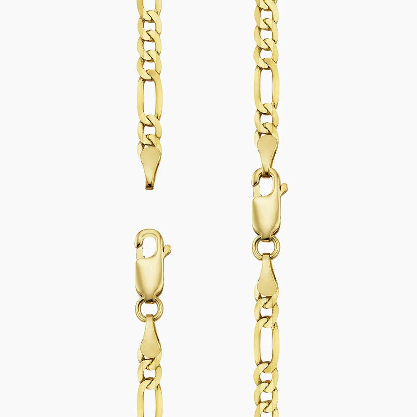 14kt yellow gold chain, three-in-one style