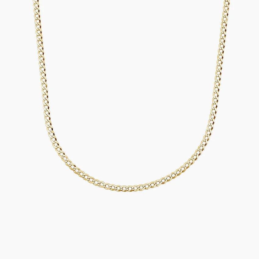 14kt yellow gold brilliant cut chain