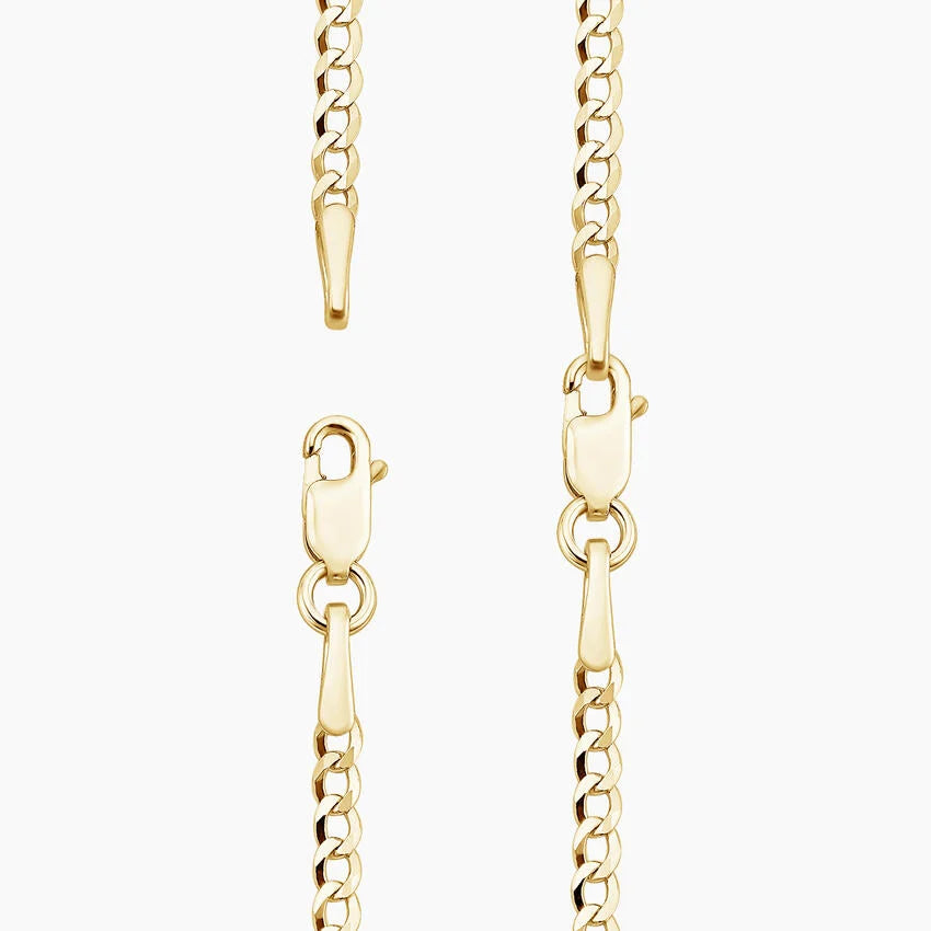 14kt yellow gold brilliant cut chain