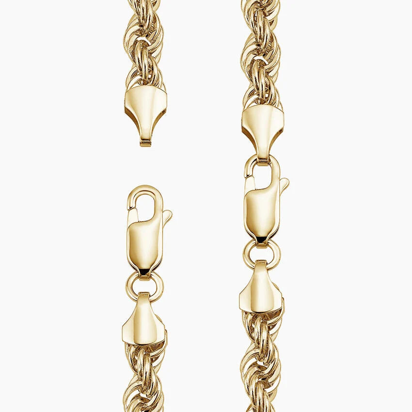 14kt yellow gold solid rope chain 16'