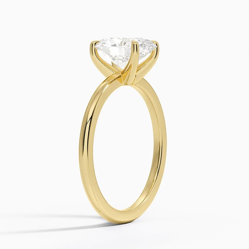 14kt Yellow Gold 2.5ct Certified Lab-Grown Oval Diamond Solitaire Ring
