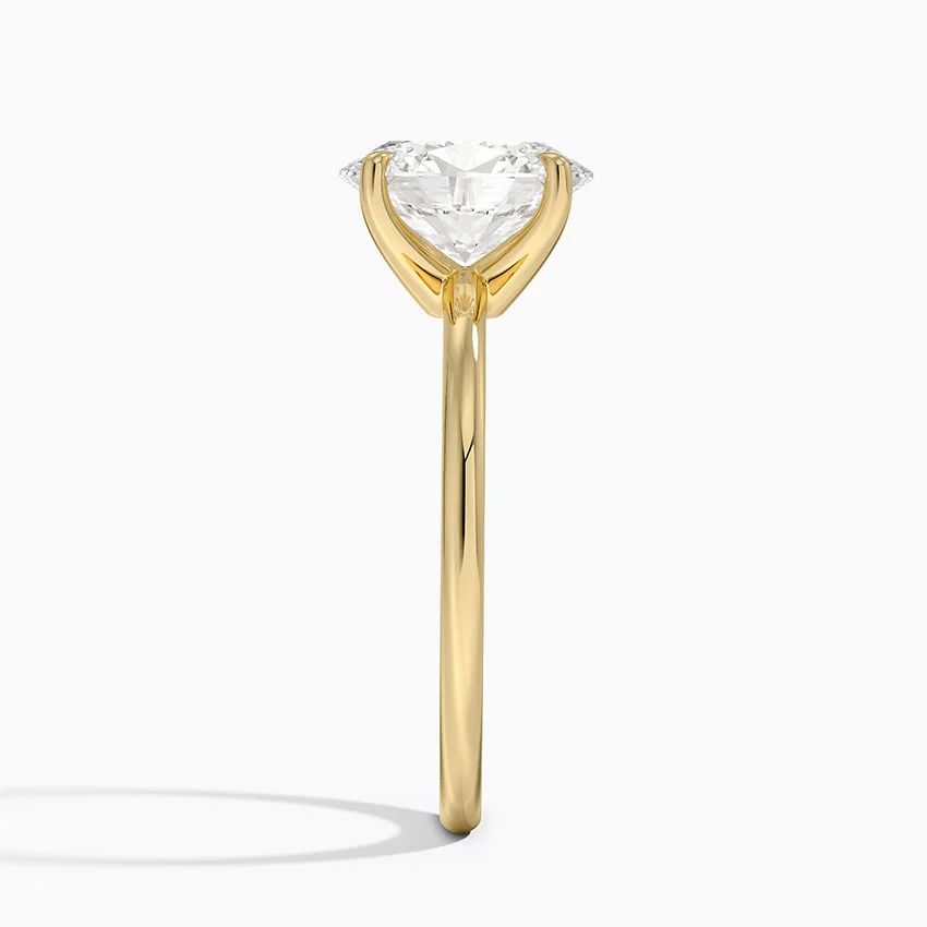 14kt Yellow Gold 2.5ct Certified Lab-Grown Oval Diamond Solitaire Ring