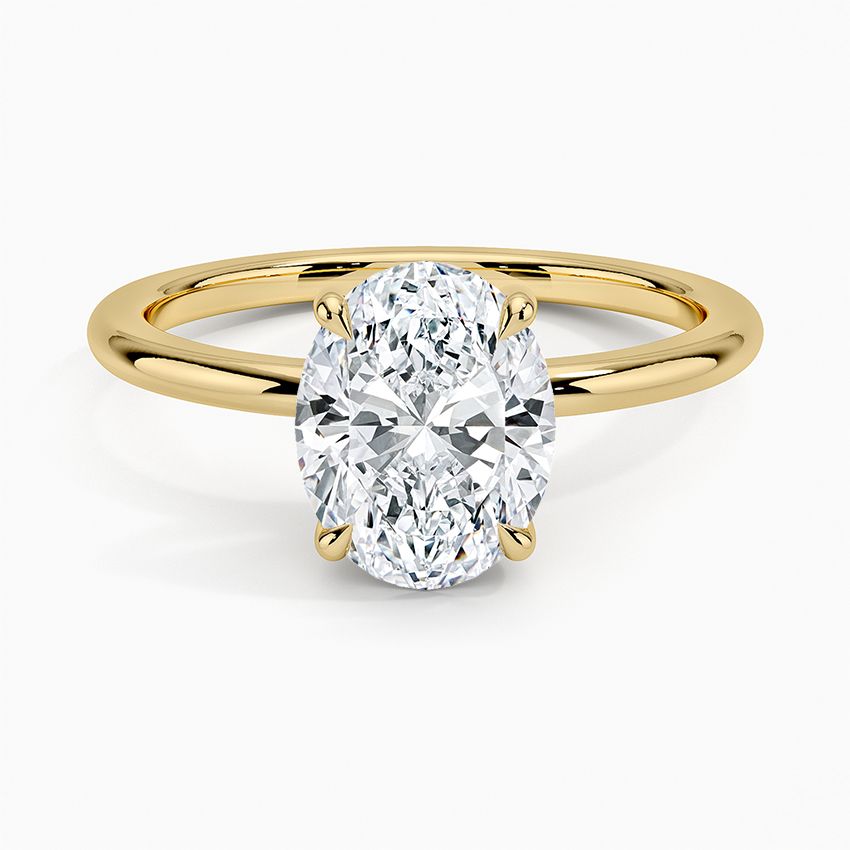14kt Yellow Gold 2.5ct Certified Lab-Grown Oval Diamond Solitaire Ring